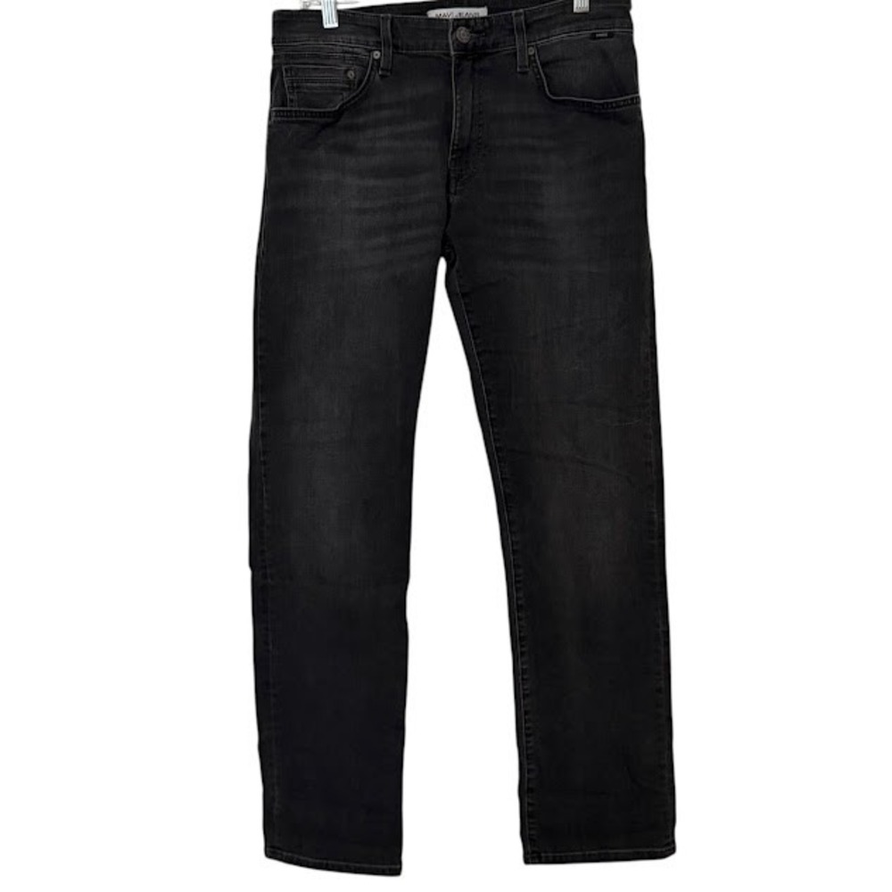Mavi Jeans Gray Faded Black Wash Zach‎ Straight Leg Jeans Mens 33 x 32